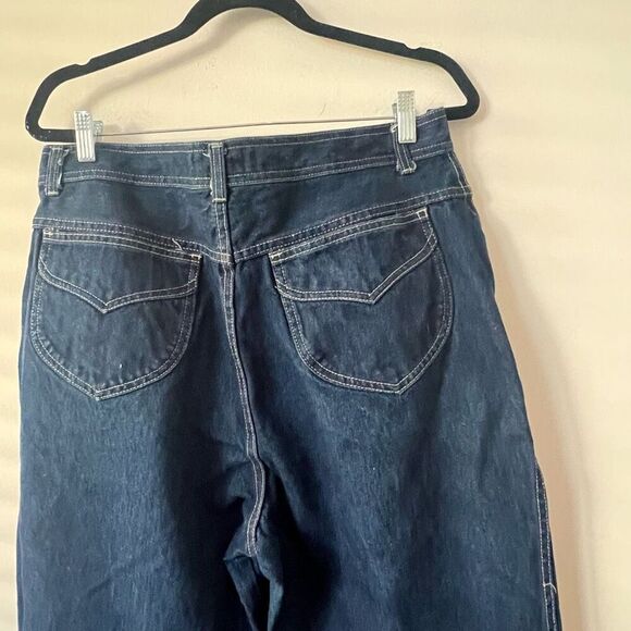 Points West Women's Dark Wash High Rise Relaxed Straight Leg Jeans Size 20 - Picture 7 of 10